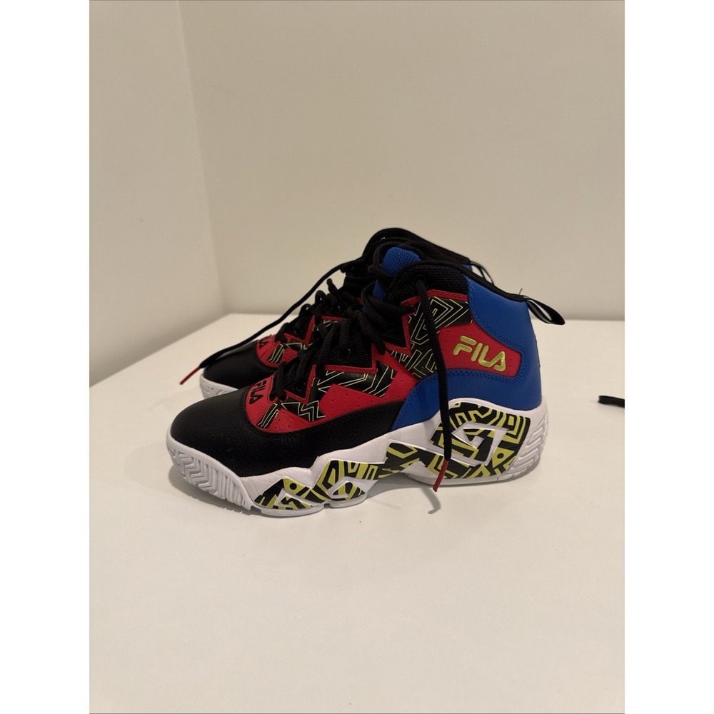 FILA MB Jamal Mashburn Basketball Shoes Black Red Blue 1BM01742-027 Mens Sz 9.5